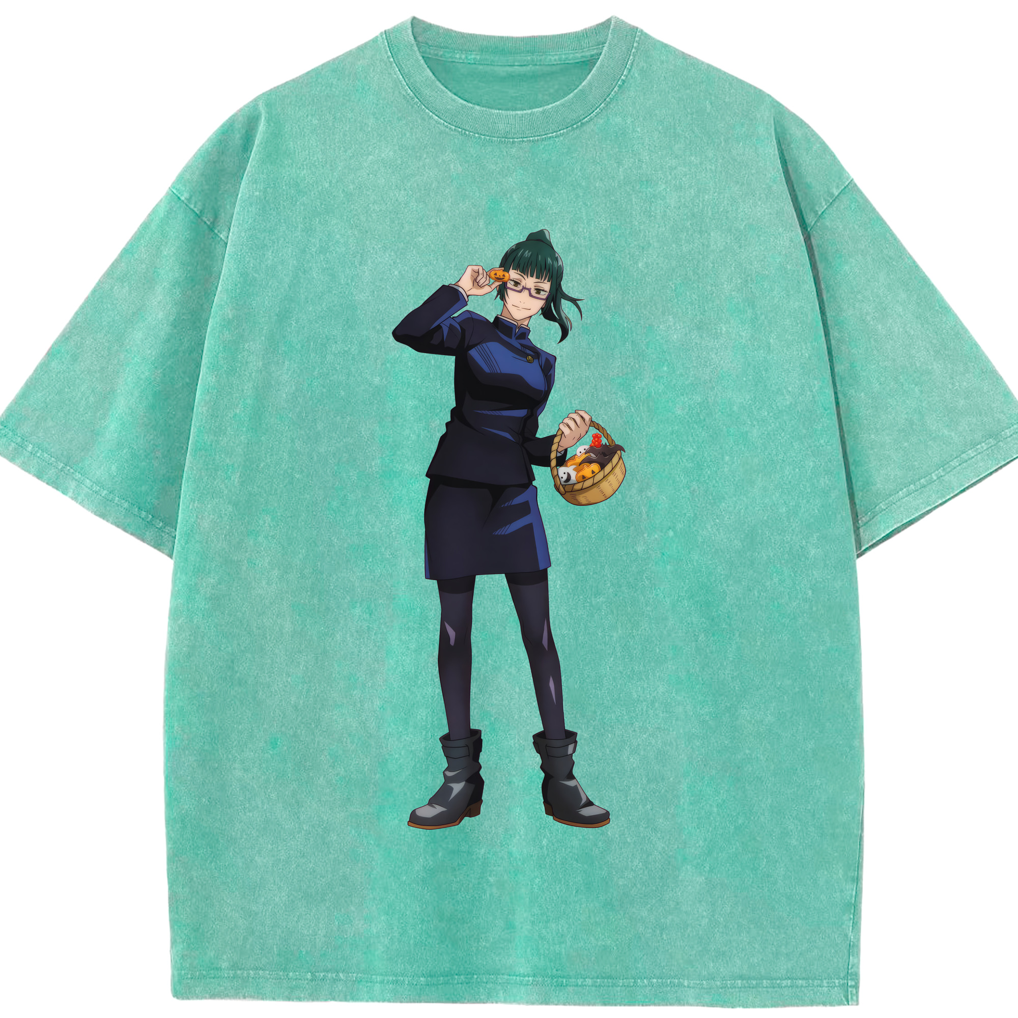 （画像用） 呪術廻戦 Jujutsu Kaisen 綿100% ヴィンテージ風 半袖Tシャツ（フロントプリント）